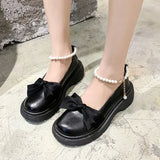 Women‘s Thick Platform Shoes Party Pumps Summer New Sandals Bow Chain Mujer Shoes Fashion Oxford platform loafers