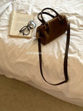 Vintage Brown Messenger Bag Women Y2k Grunge Casual Solid Crossbody Bags Purse Ladies Harajuku Retro Luxury Designer Bag