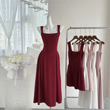 Even Party Red Dress Women Casual Elegant Clothing One Piece Dress Korea Fashioon Summer Sleeveless Strap Mini Dress Female