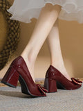 Pumps on Heeled Mary Jane Red Ladies Summer Footwear Shoes for Women 2024 Gothic Square Toe High Heels Japanese Style Lolita E A