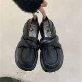 Green Luxury Leather Casual Black Women's Summer Footwear Platform Shoes For Woman Loafers On Sale Trend Offer High Quality
