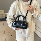 Small Crossbody Bags with Short Handle for Women Trend Fashion Leather Shoulder Bag Female Solid Color Handbags
