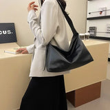 New Large Capacity PU Zipper Underarm Women's Shoulder Bags High Quality Autumn Versatile Leisure Concise Crossbody Bag