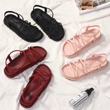 Women's Sandals Outdoor Open Toe Strappy Ladies Shoes Platform Sabot Red Daily Vip Wholesale Sandal Premium And Low Price