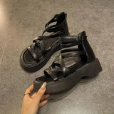 Summer Rome Sandals Flats Platform Women Shoes  Trend Casual Thick Cozy Walking Ladies Shoes Fashion Women Sandals Mujer