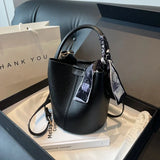 New Women's Bag Hot Selling High end Women's Crossbody Bag PU Material Versatile Bucket Bag Fashion Handbag