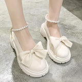 Women‘s Thick Platform Shoes Party Pumps Summer New Sandals Bow Chain Mujer Shoes Fashion Oxford platform loafers