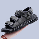 Classic Men's Sandals Summer Air Cushion Sandals Breathable Men Leather Shoes Luxury Sandals Soft Outdoor Men Roman Sandals