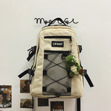 Neutral Retro School Backpack for College Students Schoolbag Large Capacity Couple Travel Backpack Double Shoulder Bag