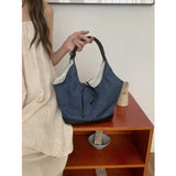 Women Canvas Tote Bag Solid Color Designer Ladies Casual Handbag Shoulder Bag Large Capacity Cotton Reusable Shopping Beach Bags