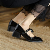 Japanese Style Lolita with Medium Heels Shoes for Women Square Toe Gothic Ladies Summer Footwear Mary Jane Wholesale 39 E
