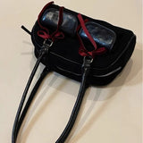 New Women Y2k Aesthetic Bow Shoulder Bags Vintage Casual Streetwear Fashion Handbags Trendy All Match Simple Underarm Bag