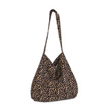 Japanese and Korean Ins Modern Small Leopard Print Messenger Bag, Single Shoulder Canvas Bag for Female Student