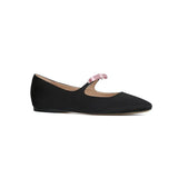 New Square Toe Glossy Leather Flats Women Bowknot Mary Jane Shoes Female Red Dance Ballets Party Ball Bridal Wedding Shoes