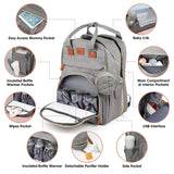 3 In 1 Diaper Bag Backpack Foldable Baby Bed Waterproof Travel Bag with USB Charge Diaper Bag Backpack with Changing Bed 3 types