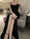 Party Dresses Women Criss Cross Sequins Backless Bandage Sleeveless Slim Vintage Sexy Party Dress Temperament Chic
