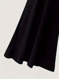 Solid Color Halter Neck Mermaid Dress - Sexy Backless Slim Fit, Flattering Ruffles, Flowy Hem, Perfect for Spring & Summer, Women's Stylish Clothing for Outdoor Events