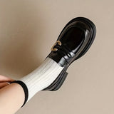 Black All-Match Thick-Soled Women'S Loafers