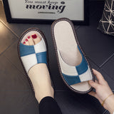 Light Luxury Genuine Leather Sheepskin Women's Slippers PVC Rubber Sole Non-Slip Summer Shoes Comfortable Soft Couple Sandals