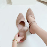 Fashion Women's Sandals  Mules Slippers For Beach Shoes Close Toe Women Heels Strappy Wedges Shoes For Women Plastic Sandals