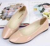 Leather Flat Shoes Pointed Toe Woman Loafers Spring Autumn Casual Shoes Women Flats Candy Color Sweet Flats Plus Size 35-42