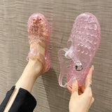 Plastic Sandals Women Summer Shoes Free Shipping Promotion Ladies Casual Flat Hollow Jelly Sandal Beach Shoes