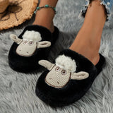 Slippers For Women Indoor And Outdoor Cartoon Embroidered Bedroom Slippers Cotton Slippers Home Slippers Casual Shoes For Women