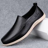 Genuine Leather Men Casual Shoes Luxury Brand Mens Loafers Moccasins Breathable Slip on Italian Cow Leather Shoes 2023 New