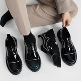 Hair Stylist Man Leather Casual Shoe Green Men Wedding Shoes Taller Men's Derby Shoes