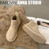 New Keep Warm Snow Boots Women Comfort Flats Heel Shoes Ladies Elegant Short Botas botines de mujer