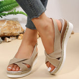 Fashion Peep Toe Wedge Sandals for Women Summer Lightweight Platform Gladiator Shoes Woman Plus Size Non Slip Beach Sandals