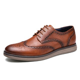 Autumn Man Dress Shoes Genuine Leather Lace-up Men Casual Shoes  Smart Business Office work Footwear Men Shoes