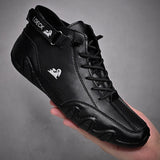 Men Boots Spring with High Sneakers Newly Outdoor Light Casual Shoes for Men Genuine Leather Casual Boots