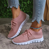 Lightweight Soft Sole Sneakers for Women Autumn Green Breathable Mesh Flats Woman Comfort Slip On Running Shoes Female