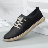 Genuine Leather Mens Casual Shoes  Lace Up Oxford Designer Shoes Outdoor Breathable Sneakers Dress Shoes Plus Size 36-47