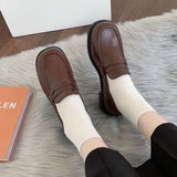 loafers Lolita Brown Cosplay Shoes Women Uniform Shoes Uwabaki Japanese JK Round Toe Women Girls School Students mary janes