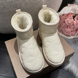 New Waterproof Woman Snow Boots Winter Thicken Warm Plush Ankle Boots Women Non Slip Flat Heel Cotton Shoes 35-41