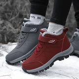 Boots Men's Women Slip On Winter Shoes For Men Waterproof Ankle Boots Winter Boots Male Snow Botines Hiking Boots Femininas