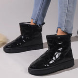 New Waterproof Woman Snow Boots Winter Thicken Warm Plush Ankle Boots Women Non Slip Flat Heel Cotton Shoes 35-41