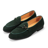 Fashion Men's Suede Genuine Leather Casual Shoes Mens Buckle Party Wedding Loafers Moccasins Men Light Comfortable Driving Flats