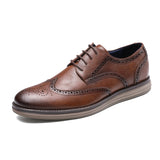 Autumn Man Dress Shoes Genuine Leather Lace-up Men Casual Shoes  Smart Business Office work Footwear Men Shoes