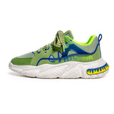 Trendy Green Mens Fashion Sneakers  Superstar Shoes Streetwear Men's Chunky Sneakers Casual Designer Platform Mens Trainers