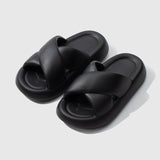 Fashion Girls Cross Slipper Soft EVA Thick Bottom Women's Slippers Indoor Shoes Female Home Beach Flip Flops Summer Slippers