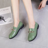 Ladies Summer Footwear Formal Shoes for Women Normal Leather Casual Loafers Block Heel Low Elegant Chunky Heels Young E Y2k