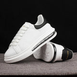 Luxury Men's Shoes 35~44 Designer Fashion Brand Men Vulcanized Couple Lace-up White Casual Shoes Women Sneakers Real air cushion