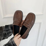 loafers Lolita Brown Cosplay Shoes Women Uniform Shoes Uwabaki Japanese JK Round Toe Women Girls School Students mary janes