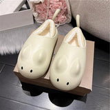 Women's Heels Casual Female Sneakers Woman-shoes Shoes Slip-on Roses Fashion Rome Short Plush Basic Med PU with Shoes Women