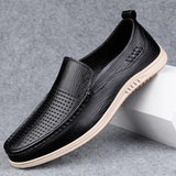 Genuine Leather Men Casual Shoes Luxury Brand Mens Loafers Moccasins Breathable Slip on Italian Cow Leather Shoes 2023 New