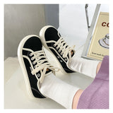 Designer Canvas Shoes Women Low Top Sneakers Wide Toe Lace Up Trainers Shoes Girls Red Blue Sneakers Girls Tenis Plimsolls