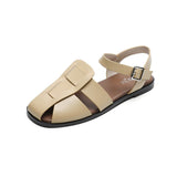 women's flat sandals fashion brand design Banquet and work office summer outdoor outing sandals Plus size shoes 41-43